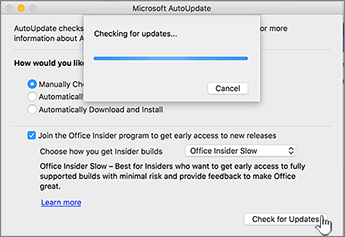 latest office for mac updater