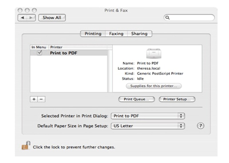 mac os x high sierra adobe pdf printer